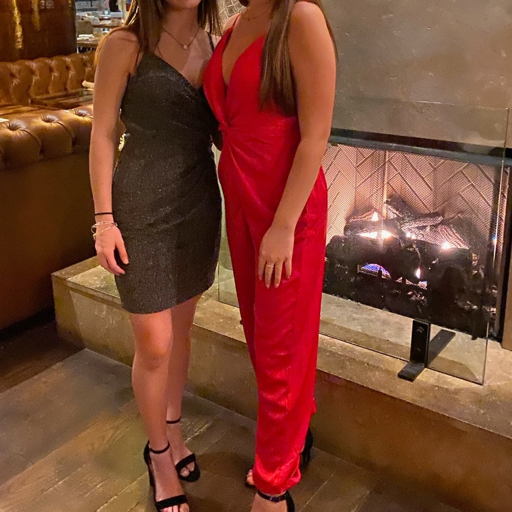 REVOLVE Vibrant Red Sleeveless Jumpsuit